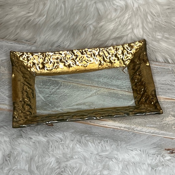 Gold and Clear Decorative Dish - Picture 1 of 4